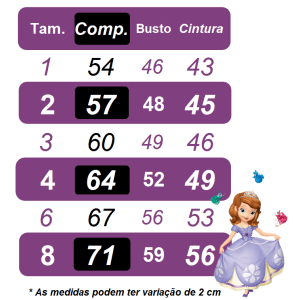 Vestido Infantil Princesa Sofia Lilás Aplique Pérolas Luxo