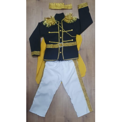 Conjunto Fantasia de Príncipe Azul Marinho Luxo Festas