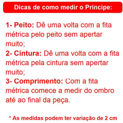Conjunto Fantasia de Príncipe Festas Luxo