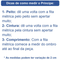 Conjunto Fantasia de Príncipe Luxo Festas