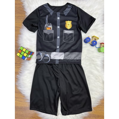 Conjunto Fantasia Infantil do Policial Festas