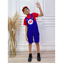 Conjunto Fantasia Infantil Super Mario Bros Festas