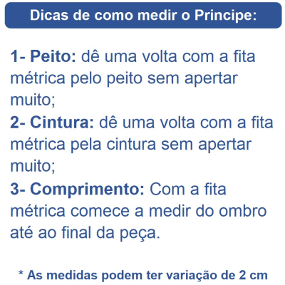 Conjunto Fantasia Príncipe Luxo