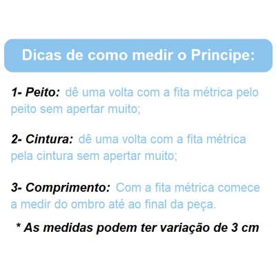 Conjunto Fantasia Príncipe Luxo Azul Claro