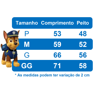 Fantasia Infantil Patrulha Azul Acompanha Máscara