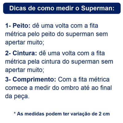 Fantasia Infantil Azul e Vermelha com Capa