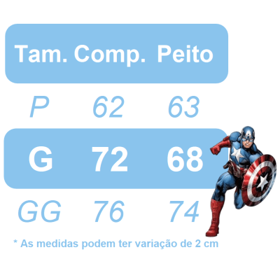 Fantasia Infantil Capitão Azul Acompanha Máscara de E.V.A.