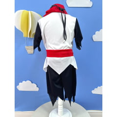 Fantasia Infantil Capitão Pirata C/ Faixa Bandana Tapa Olho