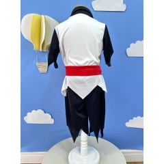 Fantasia Infantil Capitão Pirata C/ Faixa Bandana Tapa Olho