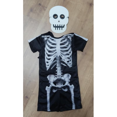 Fantasia Infantil Caveira C/ Máscara Fantasia Infantil Caveira C/ Máscara