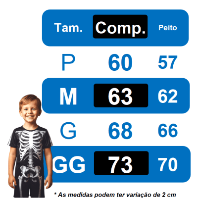 Fantasia Infantil Caveira C/ Máscara