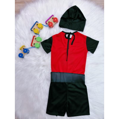 Fantasia Infantil Guerreiro Ninja Samurai C/ Faixa Festas