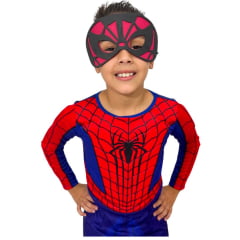 Fantasia Infantil Homem Aranha Acompanha a Máscara de E.V.A. e Escolha o  Acessório