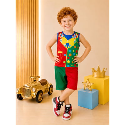 Fantasia Infantil Palhaço Feliz Festas
