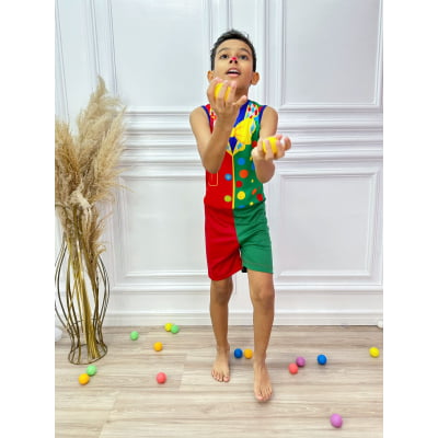 Fantasia Infantil Palhaço Feliz Festas