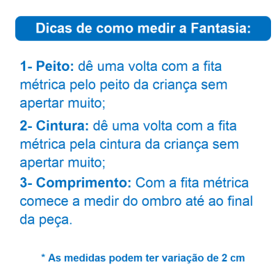 Fantasia Infantil Patrulha Azul Acompanha Máscara