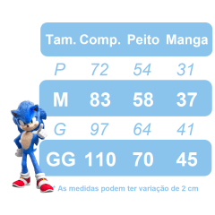 Fantasia Infantil Sonic 2 Acompanha a Máscara de E.V.A.