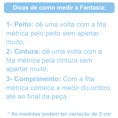 Fantasia Infantil Azul e Vermelha Acompanha a Máscara de E.V.A.