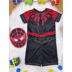 Fantasia Infantil Temática do Homem Aranha C/ Máscara