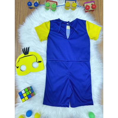 Fantasia Infantil Temática dos Minions Com Máscara