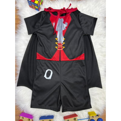 Fantasia Infantil Vampiro Capa e Dentadura