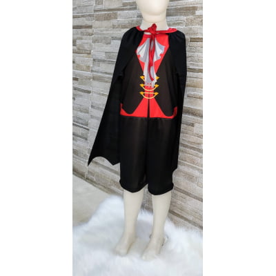 Fantasia Infantil Vampiro Capa e Dentadura