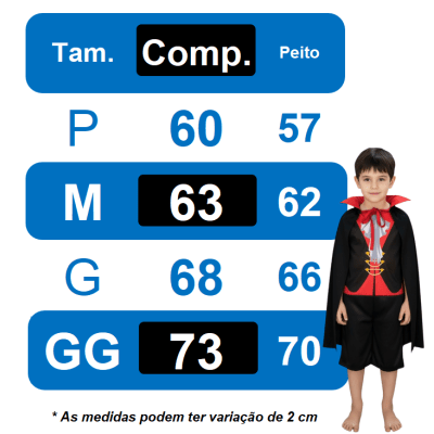 Fantasia Infantil Vampiro Capa e Dentadura