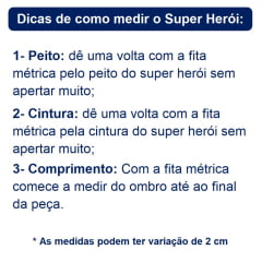Fantasia Infantil Vermelha e Azul com Mascara Festa