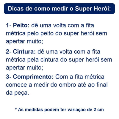 Fantasia Infantil Vermelha e Azul com Mascara Festa