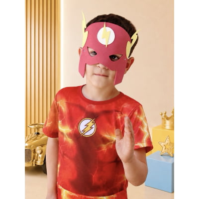 Fantasia Meninos Flash com Máscara