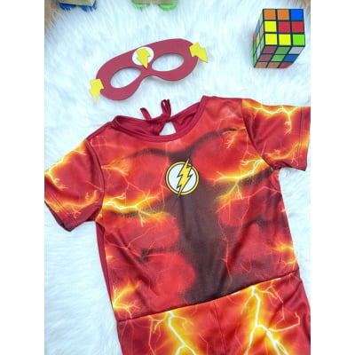 Fantasia Meninos Flash com Máscara