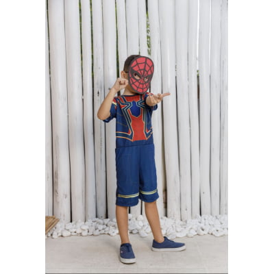 Fantasia Meninos Homem Aranha com Máscara
