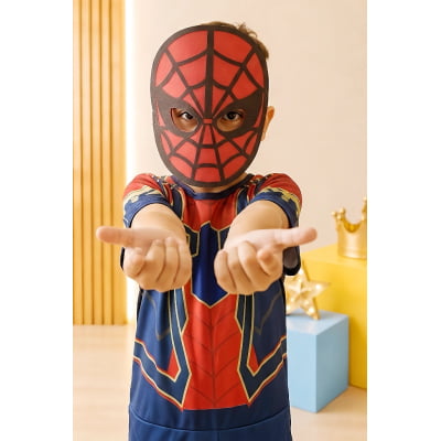 Fantasia Meninos Homem Aranha com Máscara