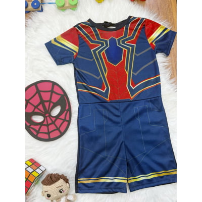 Fantasia Meninos Homem Aranha com Máscara