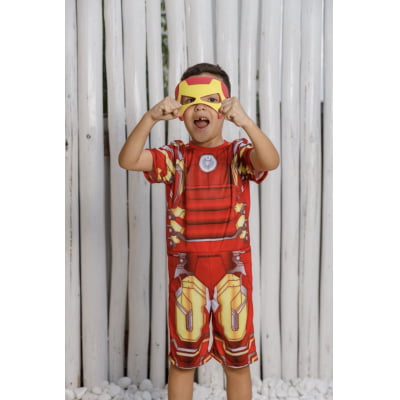 Fantasia Meninos Homem de Ferro com Máscara