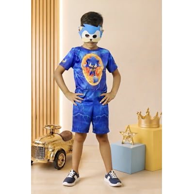 Fantasia Meninos Sonic com Máscara