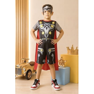 Fantasia Meninos Thor com Máscara Fantasia Meninos Thor com Máscara