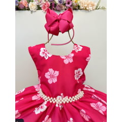 Vestido Infantil Lilo Stitch e Angel Pink Colorido Festas