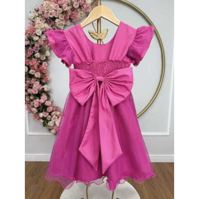 Vestido Infantil Patrulha Canina Skye Pink Saia C/ Leds Festas