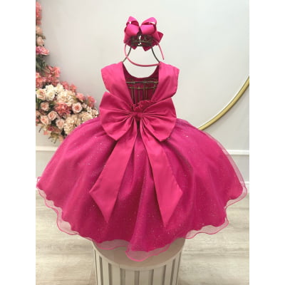 Vestido Infantil Pink Lilo Stitch e Angel Festas