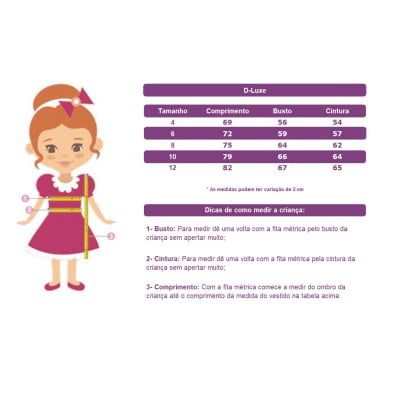 Vestido infantil Barbie Rosa C/ Cinto de Pérolas e Strass