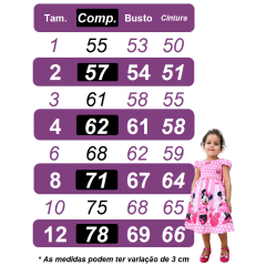 Vestido Infantil Minnie Rosa Com Cinto de Perolas Festas
