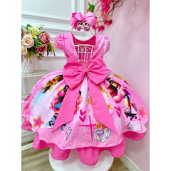 Vestido Infantil Rosa Chiclete Roblox Festas