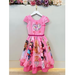 Vestido Infantil Rosa Chiclete Roblox Festas