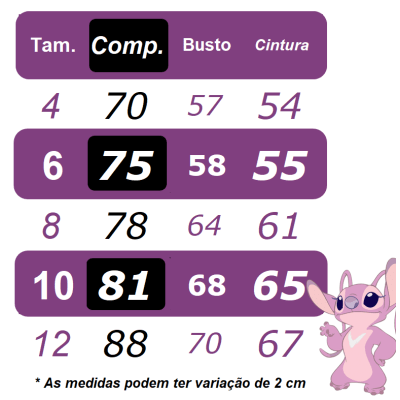 Vestido Infantil Rosa Claro da Lilo Stitch e Angel Luxo