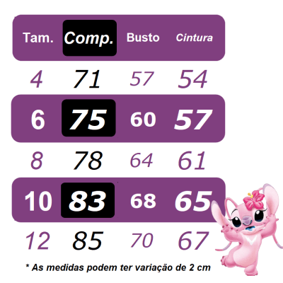 Vestido Infantil Rosa do Stitch e Angel Lilo Luxo
