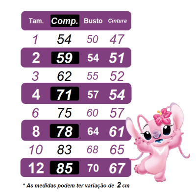 Vestido Infantil Rosa do Stitch e Angel Lilo Luxo