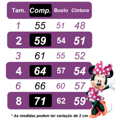 Vestido Infantil Rosa Minnie Saia C/ Glitter Festas