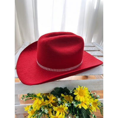 Chapéu Boiadeira Infantil Rosa Pink Vermelho ou Preto Festas