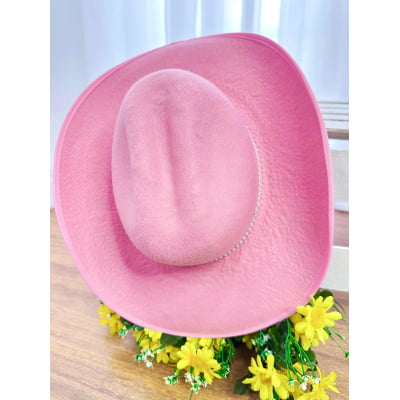 Chapéu Boiadeira Infantil Rosa Pink Vermelho ou Preto Festas